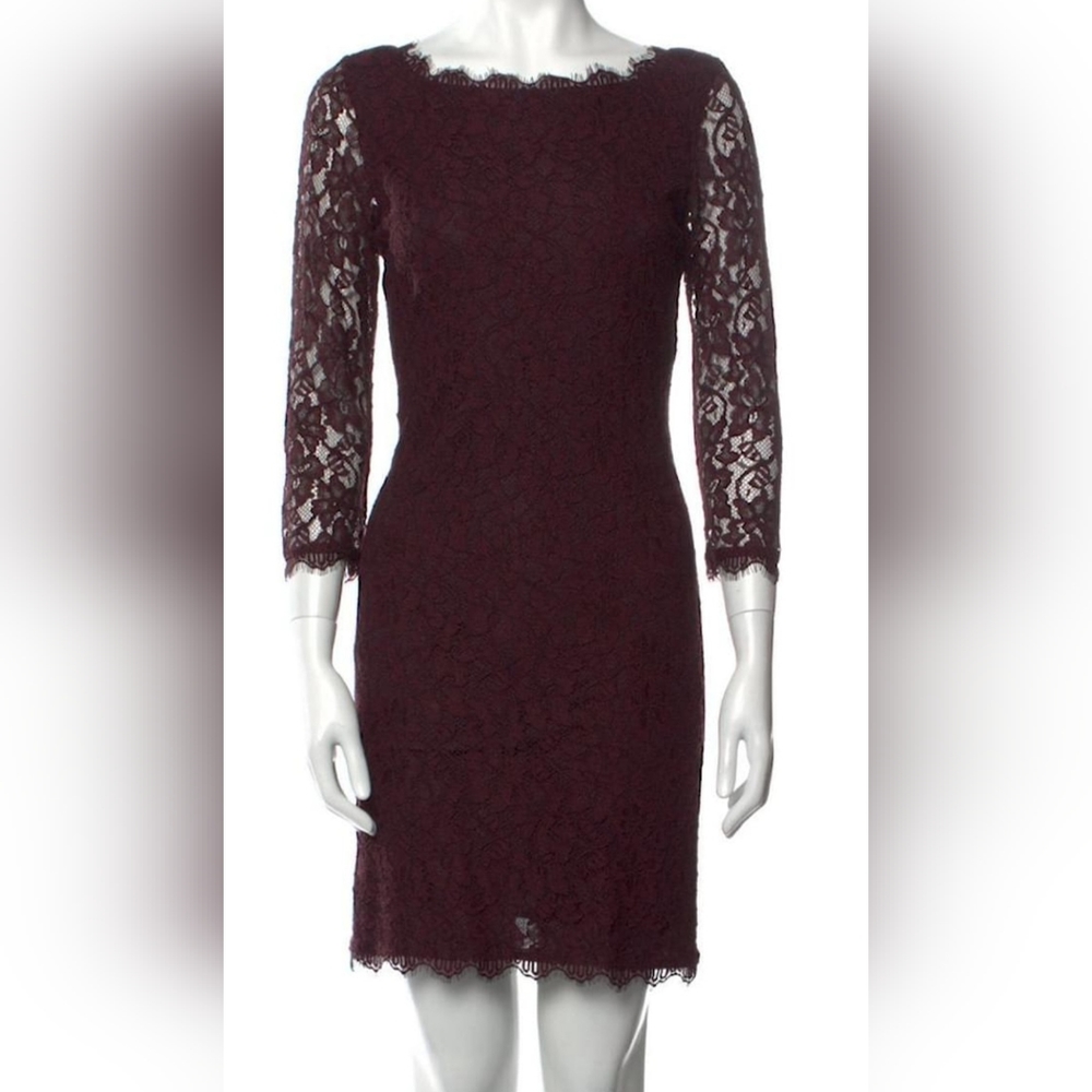 Diane von Furstenberg DVF Zarita dress Brazen Plum size 10